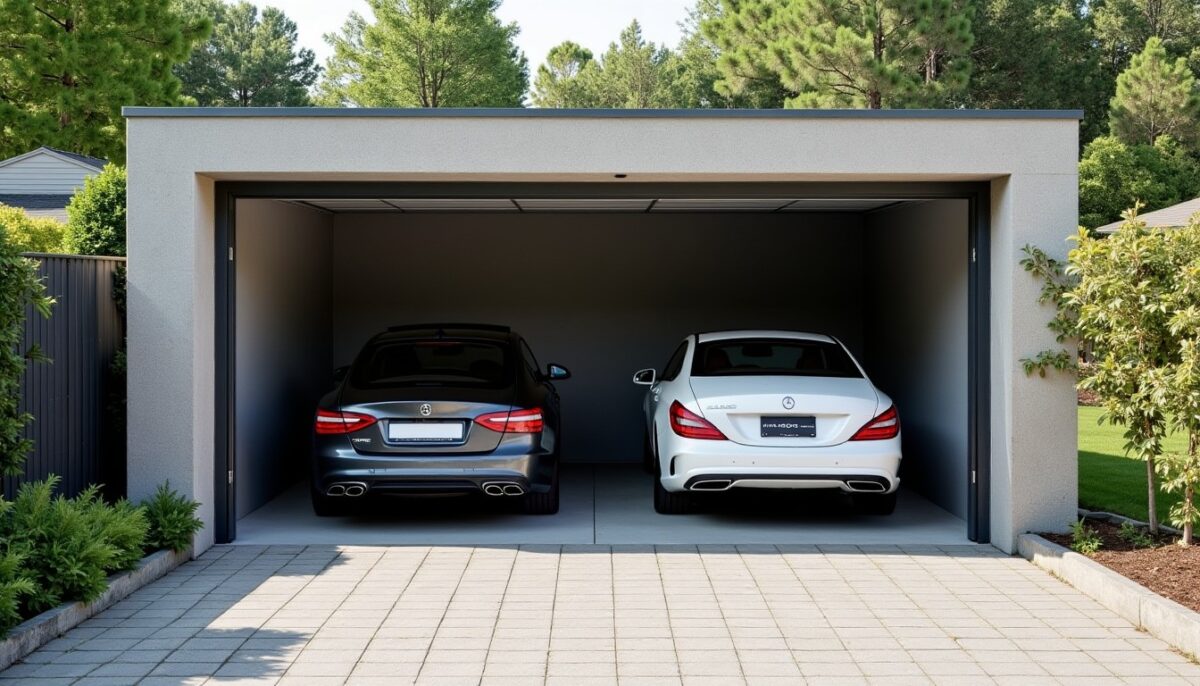 Dimensions parfaites pour un garage moderne adapté aux voitures contemporaines